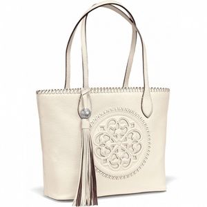 2021 Brighton Medallion Tote Purse - White - Ferrara Collection - MINT